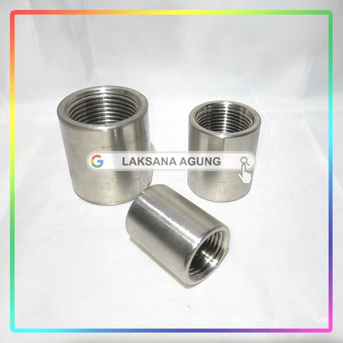 Sok drat dalam stainless 3/4 inch Sock coupling 3/4 sambungan pipa