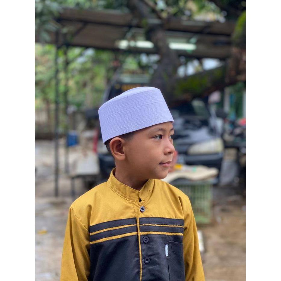 Peci Batok Tinggi 8 Peci Putih Polos Peci Kalbut Peci Haji Polos Kopian Putih