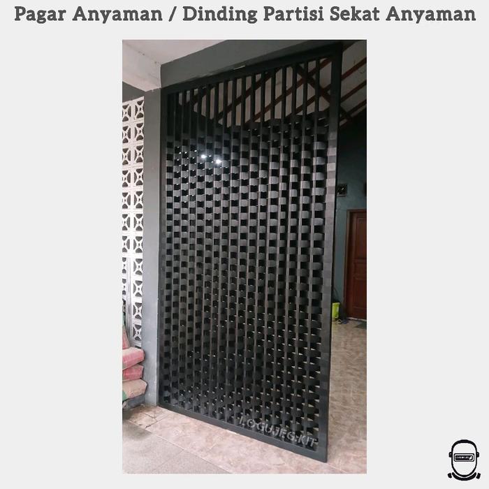 Pagar Anyaman / Dinding Sekat Partisi Anyaman / Pagar Anyam Plat Besi / Kayu Solid / PVC / WPC /