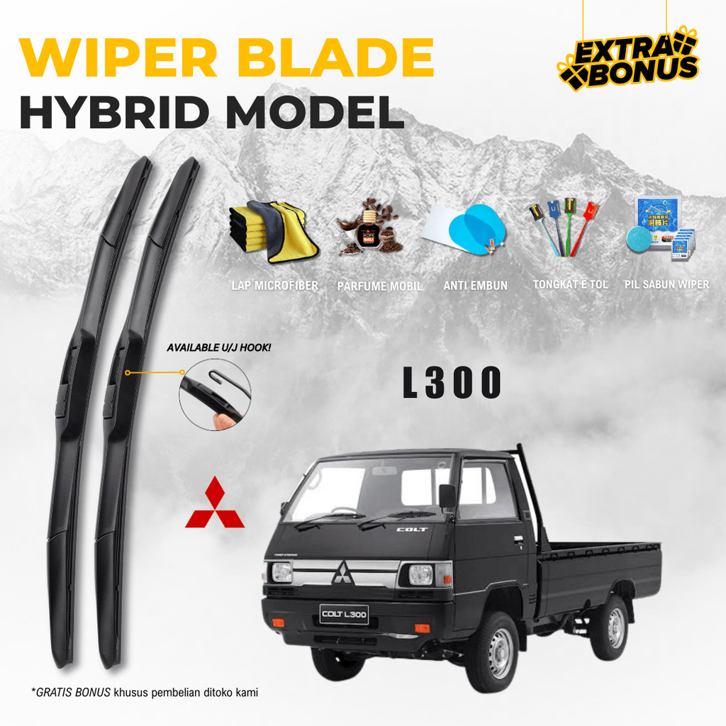 Wiper Mitsubishi L300 Hybrid Kaca Depan Mobil Free 5 Bonus