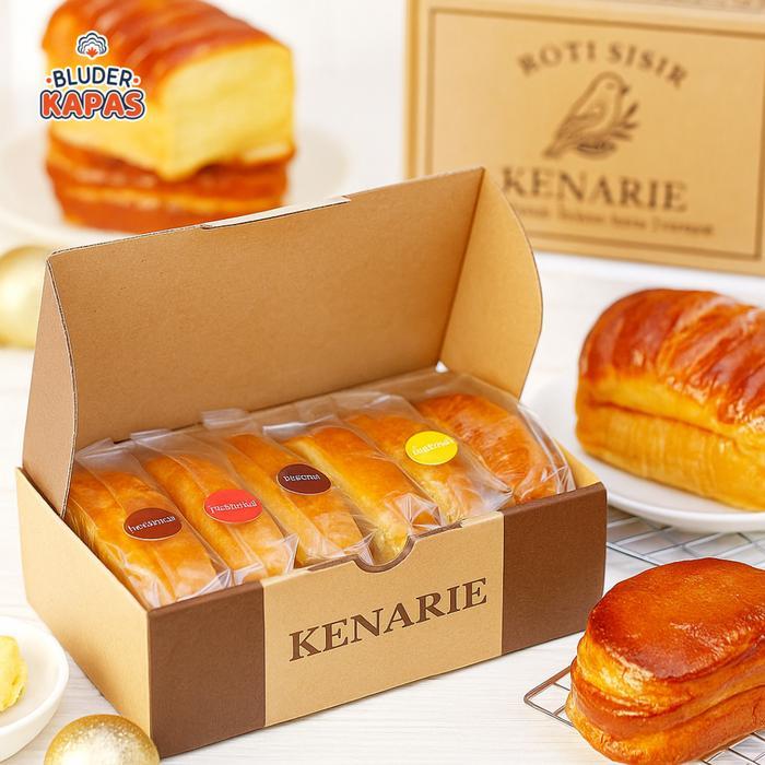 Promo Roti Sisir Kenarie by Bluder Kapas 1 box isi 6pcs - Roti Bentuk Sisir, Lembut, Harum Khas
