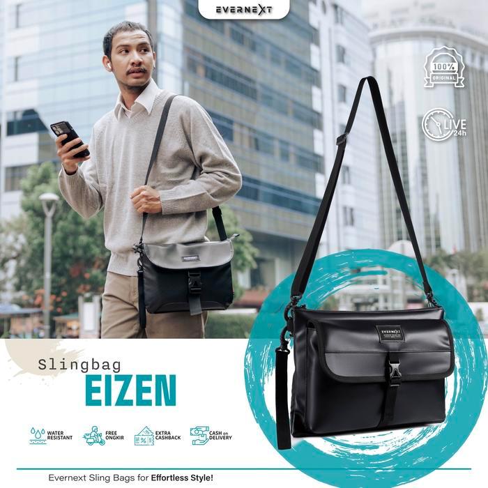 Aerostreet - Evernext Tas Slempang Pria Waterproof Sling Bag Eizen Anti Air Clutch Bag Pria