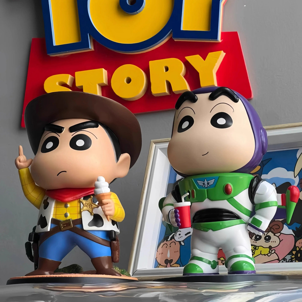 Crayon Shin chan Woody Buzz Lightyear Cowboy Handmade Model Decoration Doll Birthday Gift Doll GK