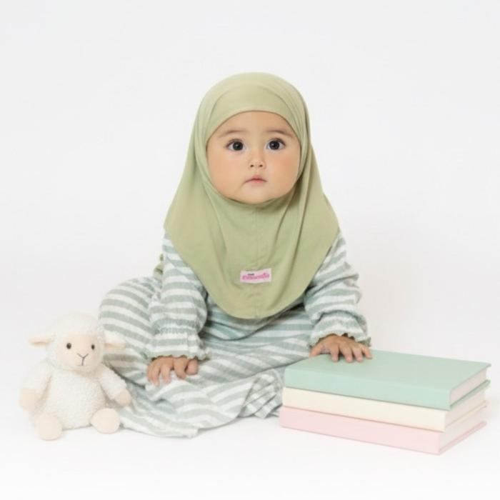 (SPESIAL RAMADHAN) LITTLE PASTELLA - CYRA SETELAN HIJAB GAMIS NEWBORN GAMIS BAYI USIA 0-12 BULAN