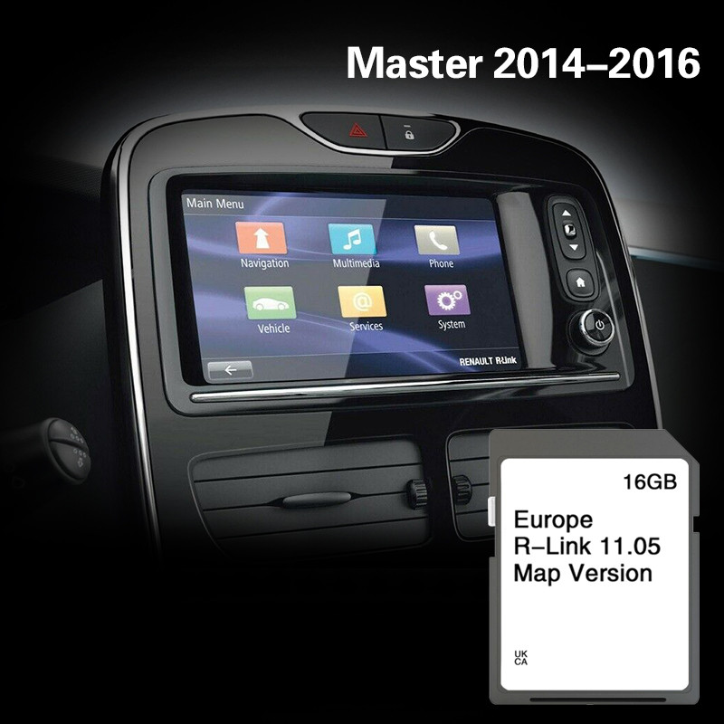 For Renault Master 2014-2016 Latvia Melta Portugal Map Navigation R LINK Version SD GPS Card