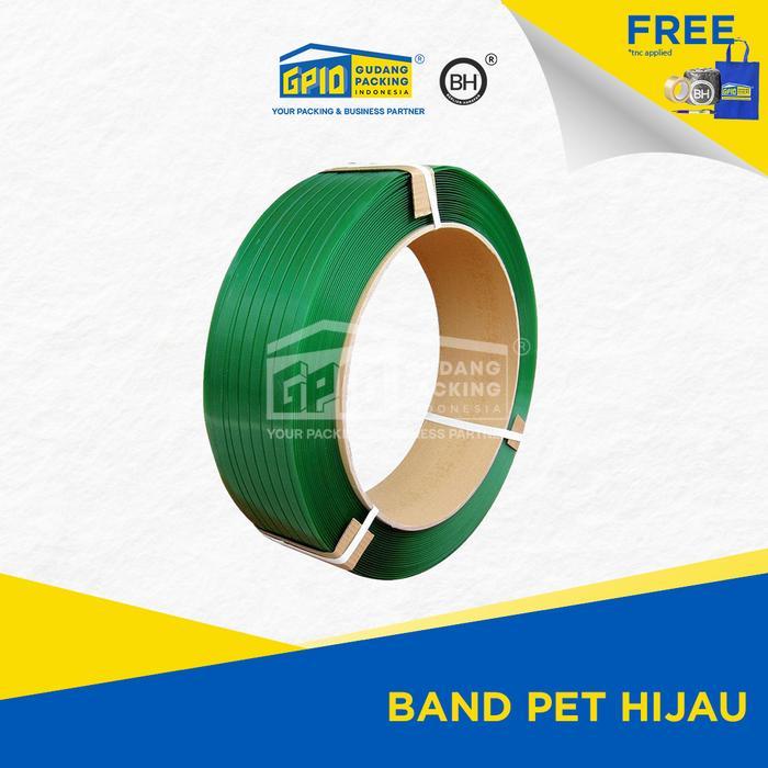 Tali Strapping Band Polyester PET (Warna Hijau / Hitam) 20Kg