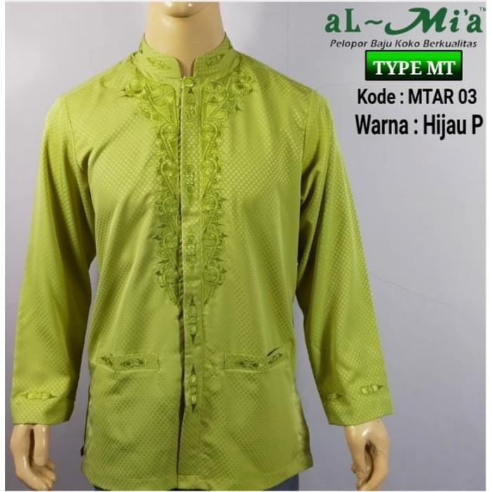 Stok Baru BISA COD Baju koko Al Mia Fashion warna hijau AlMia lengan panjang ORI