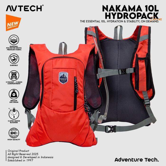 Eiger - Tas Ransel Hydropack Running Trekking Summit Climbing Hiking Outdoor 10 Liter - Nakama 10