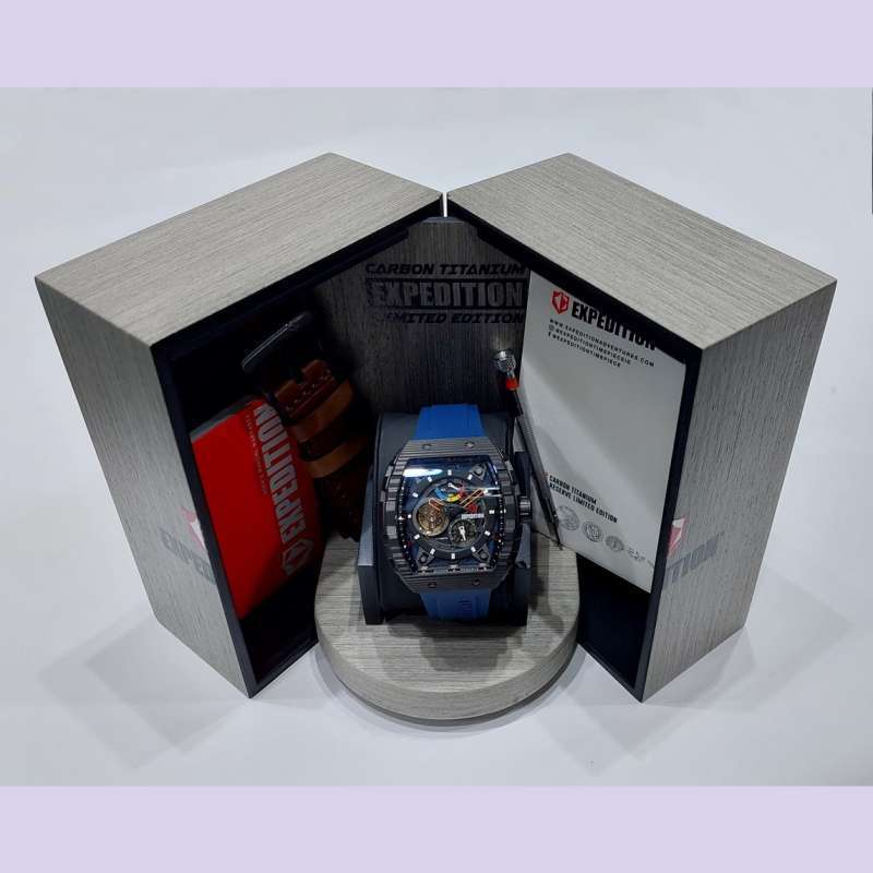 Expedition Carbon Titanium 6782MAR Limited Edition Jam Tangan Pria Rubber Strap