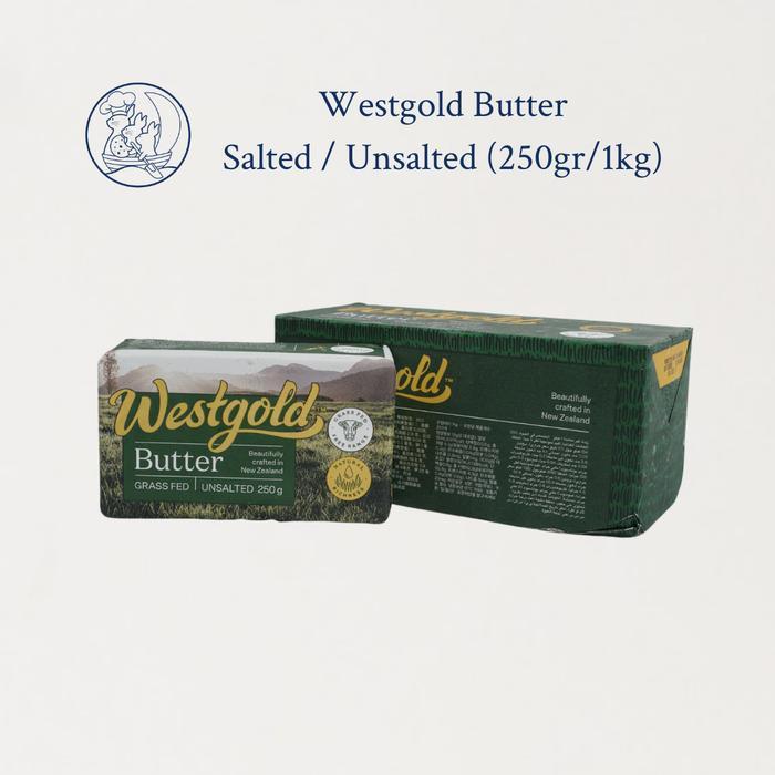 Westgold Butter Unsalted 250gr/Westgold Butter Salted 250gr/Westgold New Zealand Unsalted/Mentga