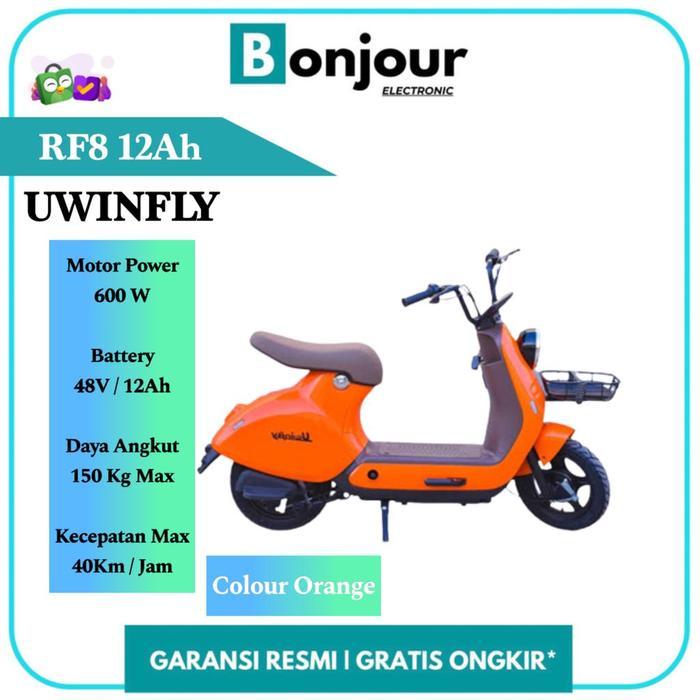 Sepeda Listrik Uwinflly Redfish8 Orange Uwinfly RF8 Battery 12Ah [ORI]