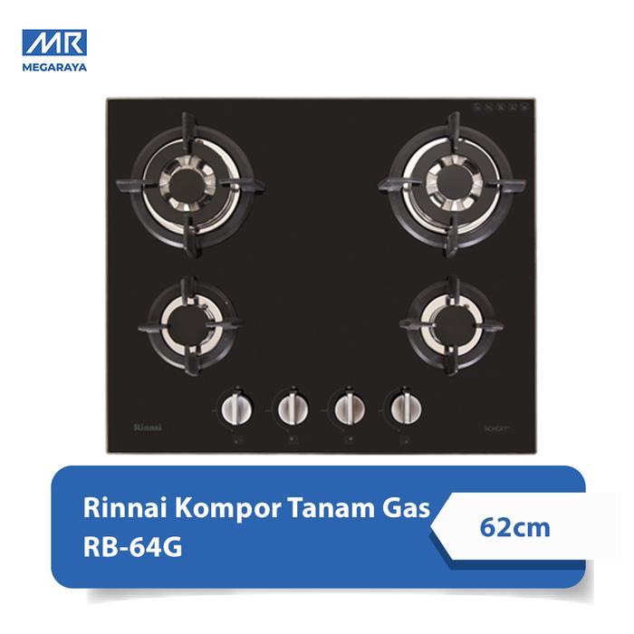 Rinnai Kompor Tanam Gas 4 Tungku RB64G / RB-64G Panjang 62cm