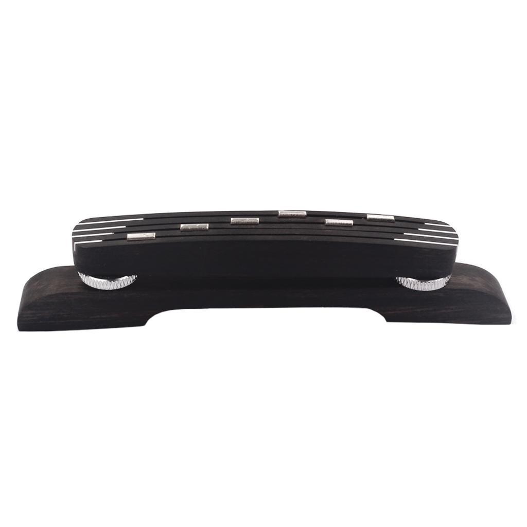 Ebony Bridge Adjustable Height Copper Dot for Hofner Jazz Guitar Accessory