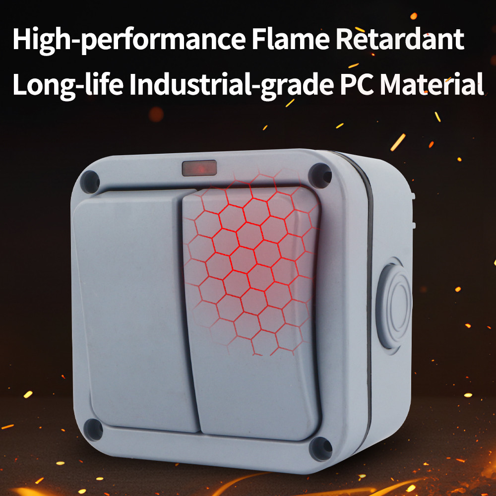 GTRIC Outdoor Waterproof Switch Box IP65 Wall-mounted Switch Doorbell Button Outdoor Rainproof