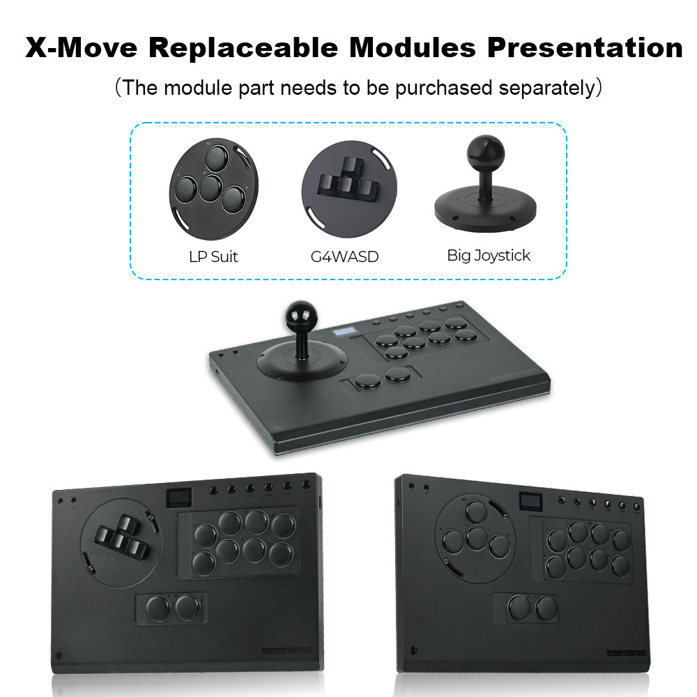 Haute42 X-Move Aluminium Alloy Hitbox Leverless Controller Stickless Fightstick For PC/PS4/PS5