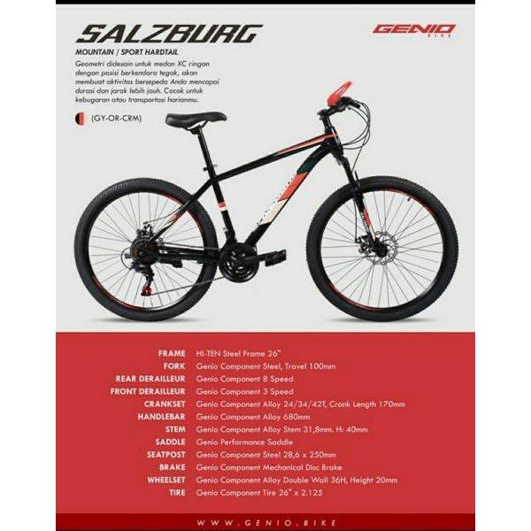Terlaris Sepeda Gunung Mtb 26 Genio Salzburg Ss41