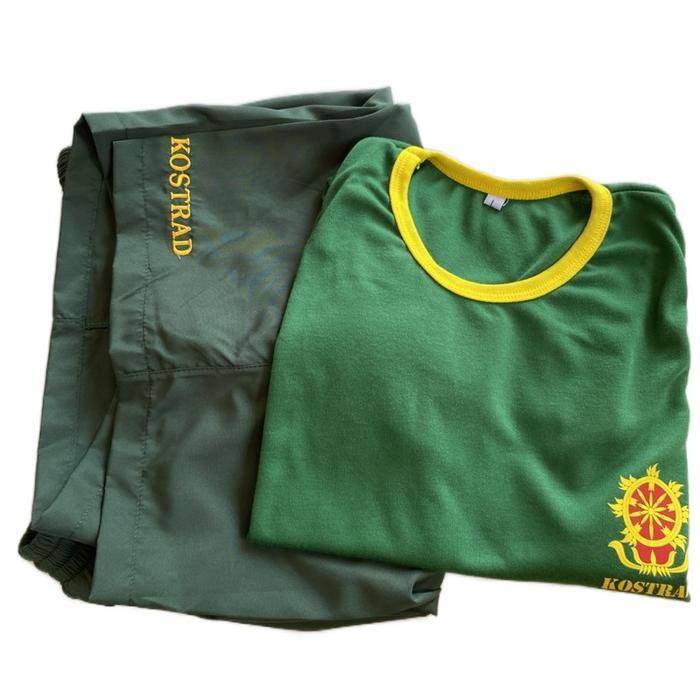 Setelan Baju Aerobik Kostrad TNI AD / Bisa Kaos Saja / Celana Saja
