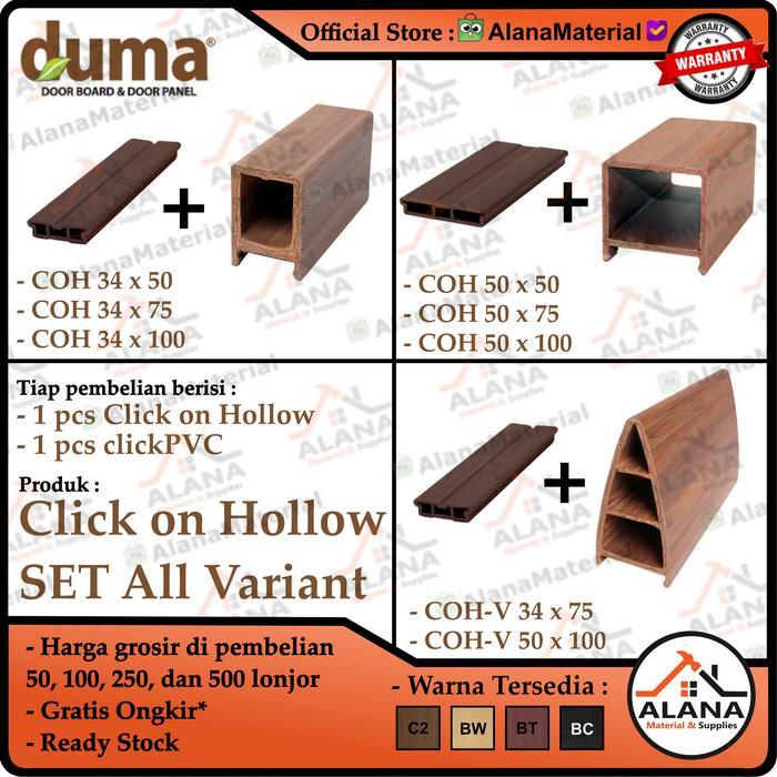 1 Set Duma WPC Click on Hollow + ClickPVC All Variant 3m 4m Para Para COH 3 4 m 34 x 50 x 75 x 100