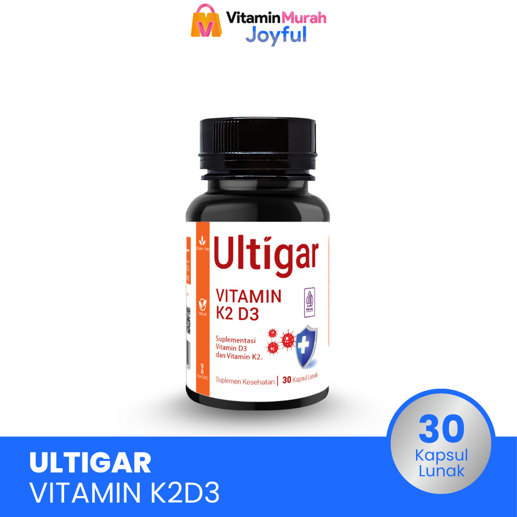 ULTIGAR VITAMIN K2 D3 SUPLEMEN KESEHATAN ISI 30 & 100 KAPSUL LUNAK