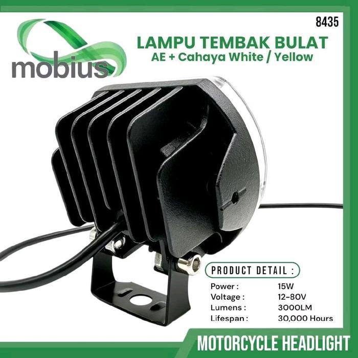 Lampu Tembak Model Projie Hi Low Putih Kuning Lampu Sorot Bulat Motor Mobil Hi Low Putih Kuning