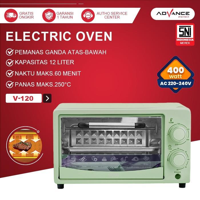 Sanken Living - Advance Oven Listrik Low Watt V-120 Oven Mini Oven Low Watt 400Watt Open Listrik