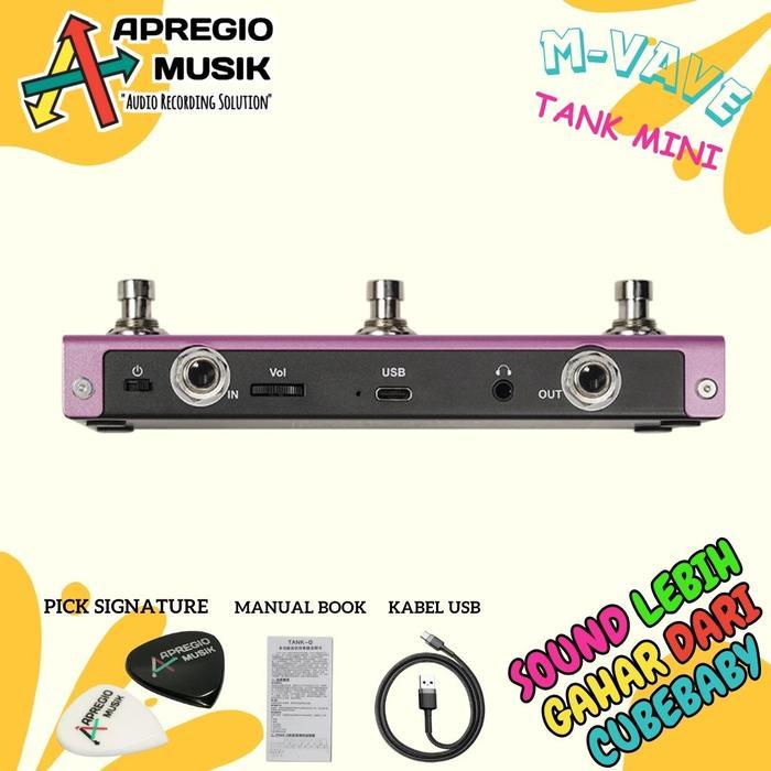MVAVE M-Vave Tank Mini Multi Effect gitar dan bass Pedals lebih gahar dari Cubebaby gitar elektrik