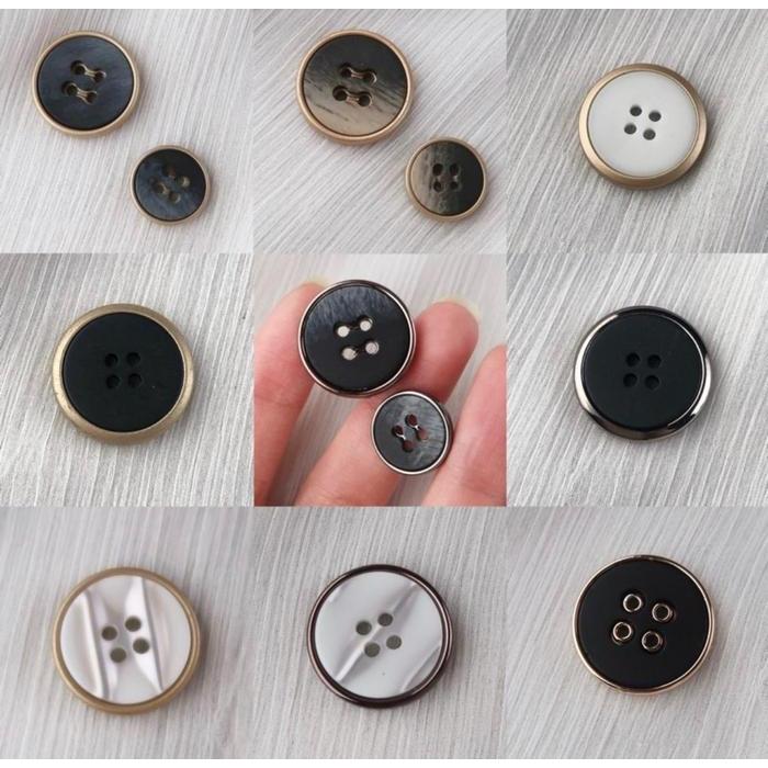 Kancing 4 Lubang LUSINAN Unik Kancing Kemeja Blazer 2