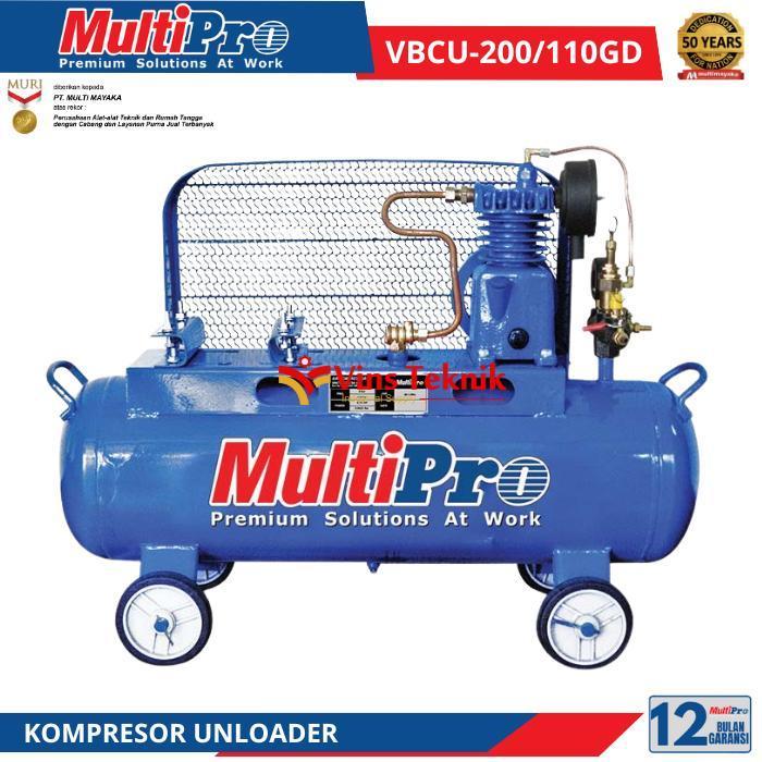 MULTIPRO COMPRESOR MULTIPRO VBCU 200/110 GD MESIN KOMPRESOR ANGIN UNLOADER 2 HP