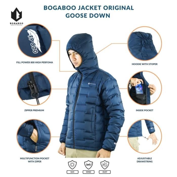 Jaket Gunung Goose Down Ultralight Insulated Snow Peak Packable Maska Kenley Beryl Labis Bogaboo