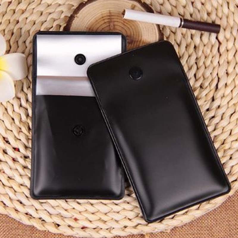 New Creative Mini White Black Ashtrays Bag Potable Pocket Outdoor Smoking Cigar Ash Tray Storage