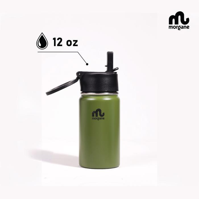 Morgane Stainless Steel Tumbler Bottle Magsafe Phone Holder Botol Ring Magnet Hp Smartphone - 12Oz