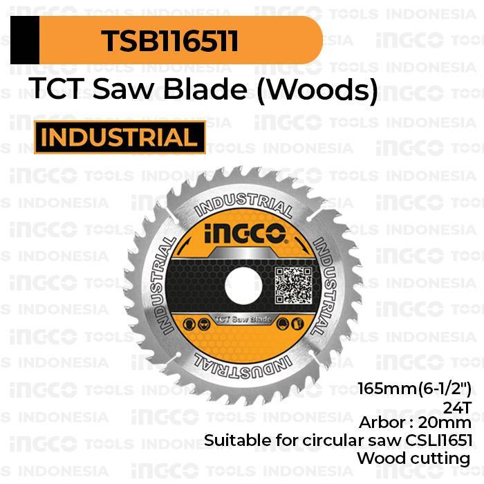 [] TCT Saw Blade (6" 24T) INGCO TSB116511 Mata Gergaji Serkel Circular