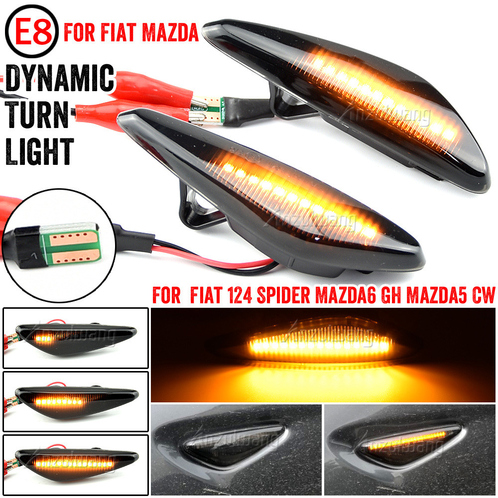 Baru Flashing LED Dynamic Turn Signal Blinker Light For Mazda 5 CW 6 GH MX-5 ND RX-8 Car Side Marker