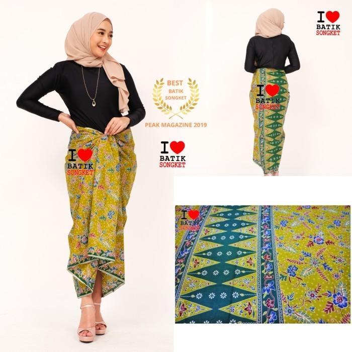 SARUNG BETAWI MOTIF 21 KAIN BATIK JAKARTA HIJAU ENCIM SERAGAM PNS