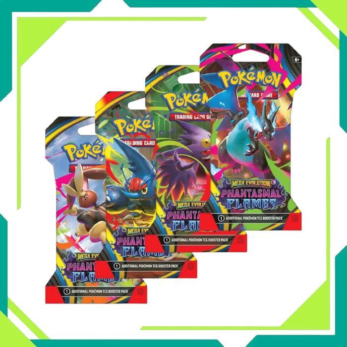 Pokemon Phantasmal Flames Sleeved Booster Pack ME02 Mega Evolution English Version TCG