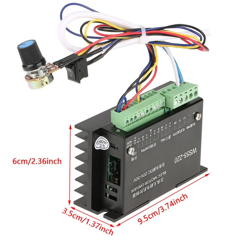 BLDC Controller Motor Driver Controller WS55-220 48V 500W CNC Brushless Spindle BLDC Motor Driver