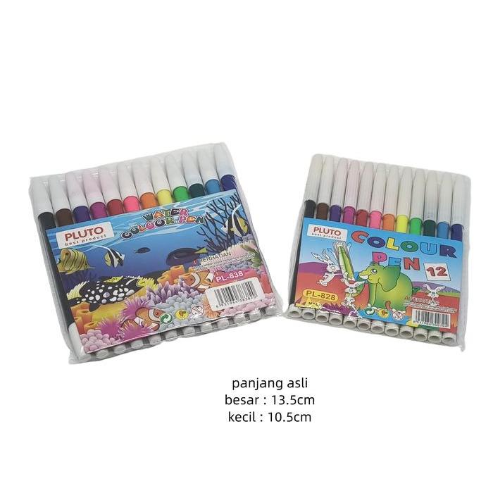 [1 set] spidol mewarnai anak lengkap isi 12 warna permanen