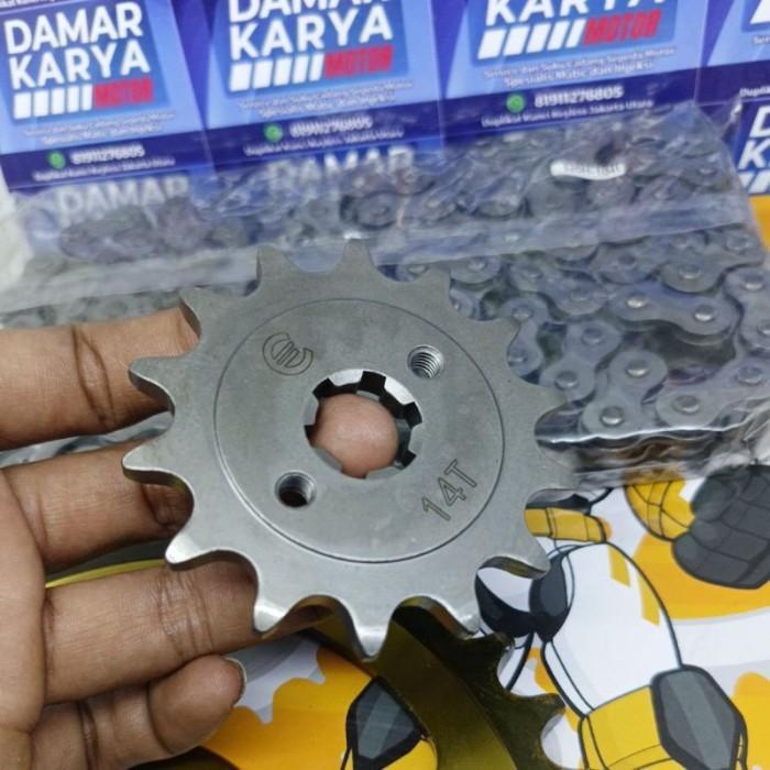 Promo Gear Set Pulsar 220 - Gir Paket Rantai Pulsar 220 Tebal 520H Esf Terlaris