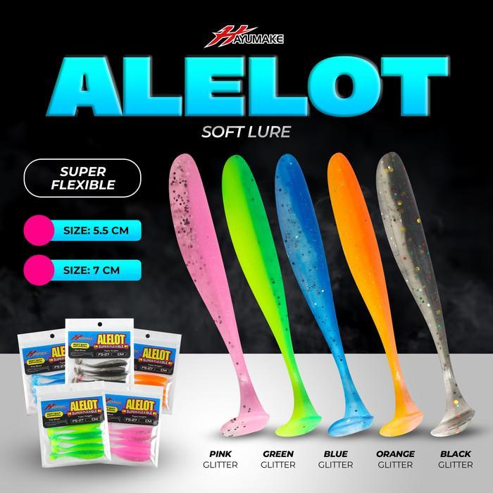 Umpan Pancing Soft Lure Hayumake ALELOT SoftLure T-Tail Worm Hook Soft Bait