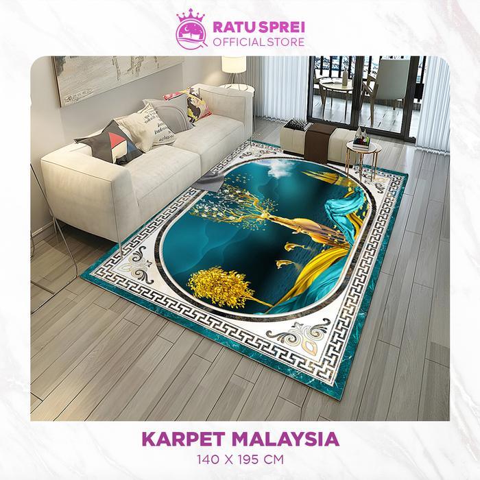 RATU - Karpet Lantai Malaysia Karpet Busa Bulu Microfiber 140 X 195CM Anti Slip Ambalan Lantai Mewah