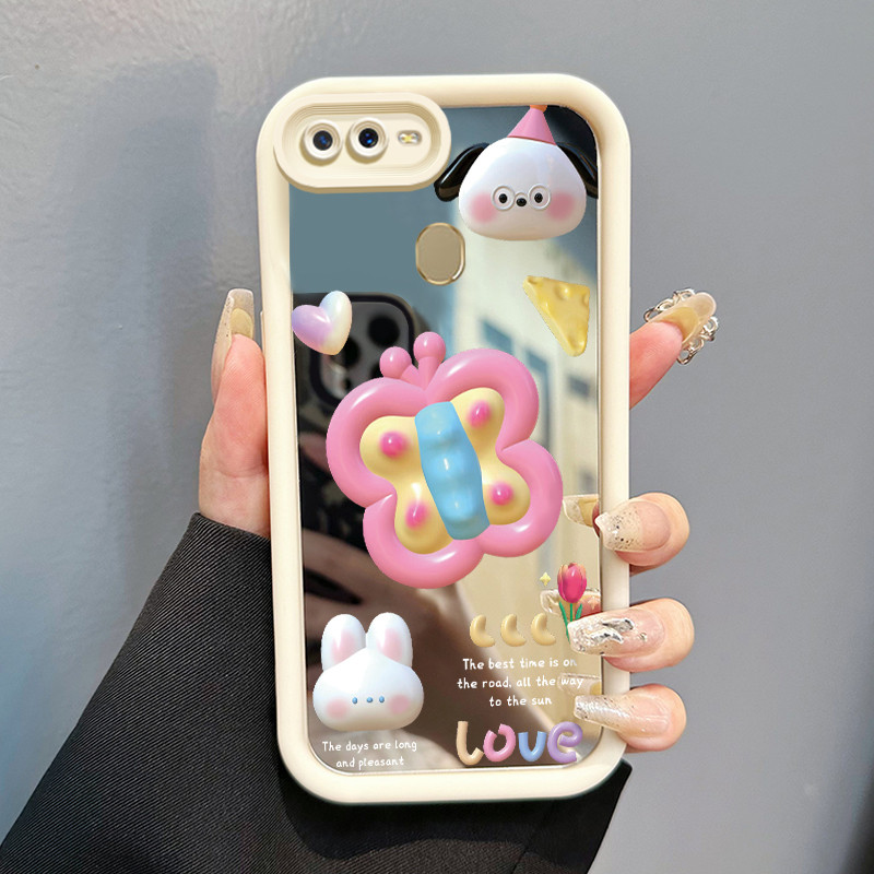 Casing Hp Untuk OPPO A7 OPPO A5s OPPO A12 OPPO A12S A11k Case Kupu-kupu kartun motif 3D Kasing ponse