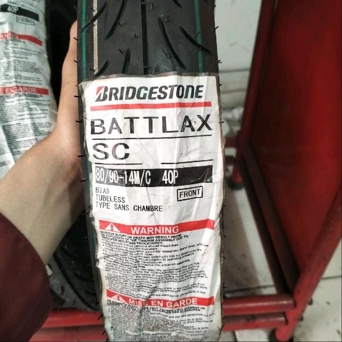 Ban Luar Battlax Bridgestone Sc Ukuran 80/90-14 Tubeless