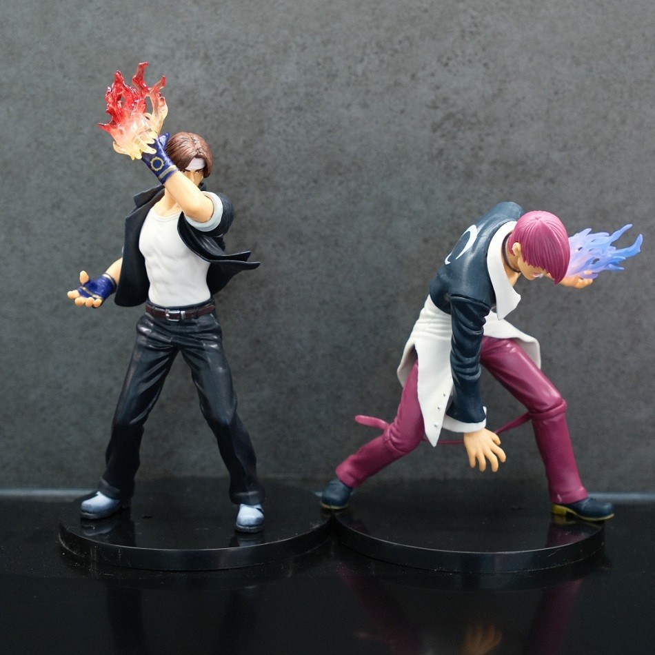 18Cm The King Of Fighters '98 Snk Anime Figure Kyo Kusanagi Iori Yagami S Arcade Game Peripheral Pvc