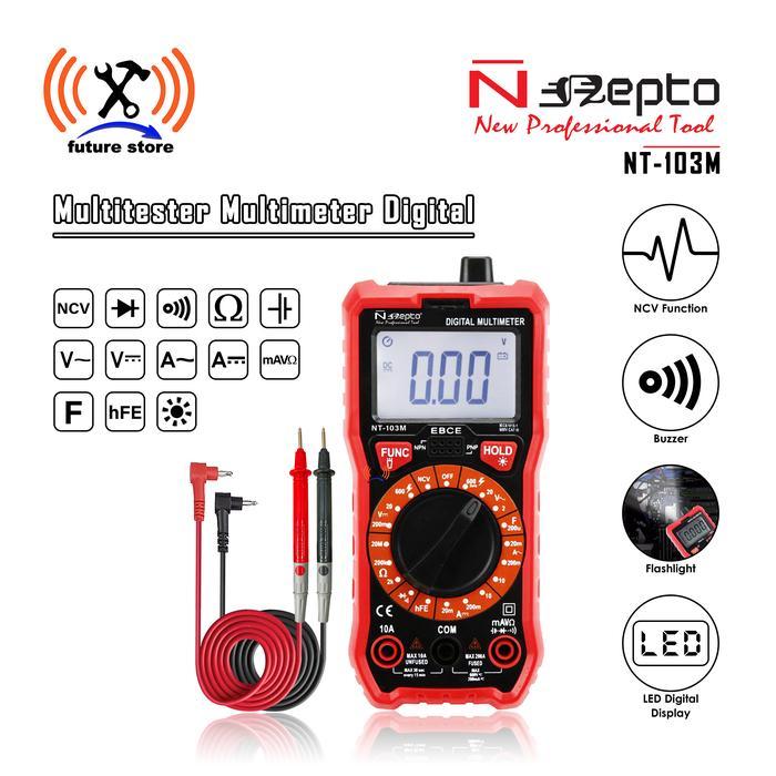 Nepto Nt-103M Multimeter Multitester Ncv Digital Pengukur Arus Listrik