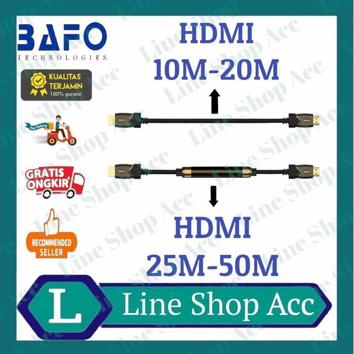 Bafo Cable Hdmi 15 Meter Versi 2.0 Quad Hd 3D 4K Gold Plated
