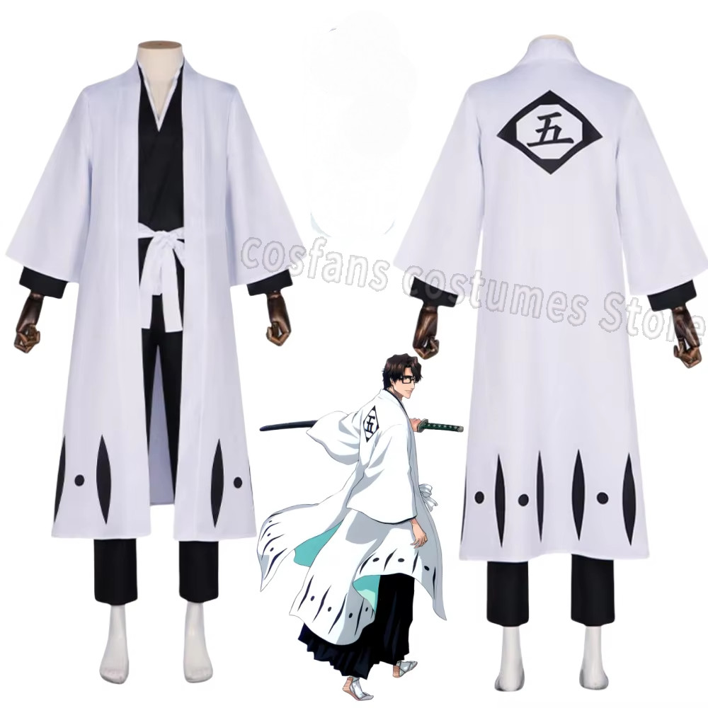 Aizen Sousuke Cosplay Costume Wig Bleach Cosplay Thousand Year Blood War Gotei 13 Team 5 Captain