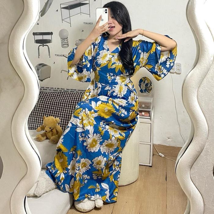 TERLARIS SAPASARA - DASTER RAYON KIMONO PANJANG KAIN RAYON LD 110 BUSUI FRIENDLY ETALASE 1