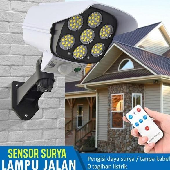 BERGARANSI LAMPU LUAR DUMMY CCTV LAMPU SOLAR LED 77
