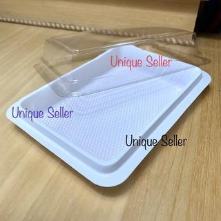 [Isi10] Mika Snack Box Putih / Mika Kue Brownies / Bento Tanpa Sekat