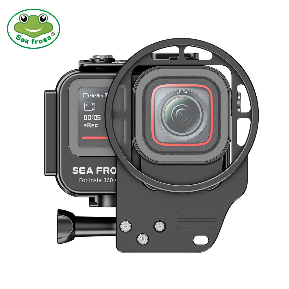 Seafrogs Aluminum Waterproof Case 40m with Filter Frame for Insta 360 ACE 2/For GoPro 9-13/For DJI